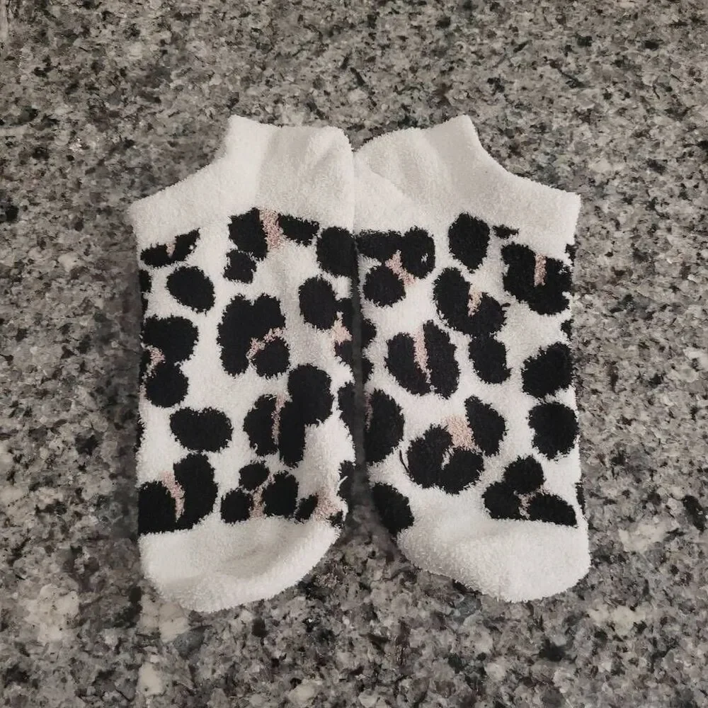 Kate Spade Animal Print Fuzzy Socks